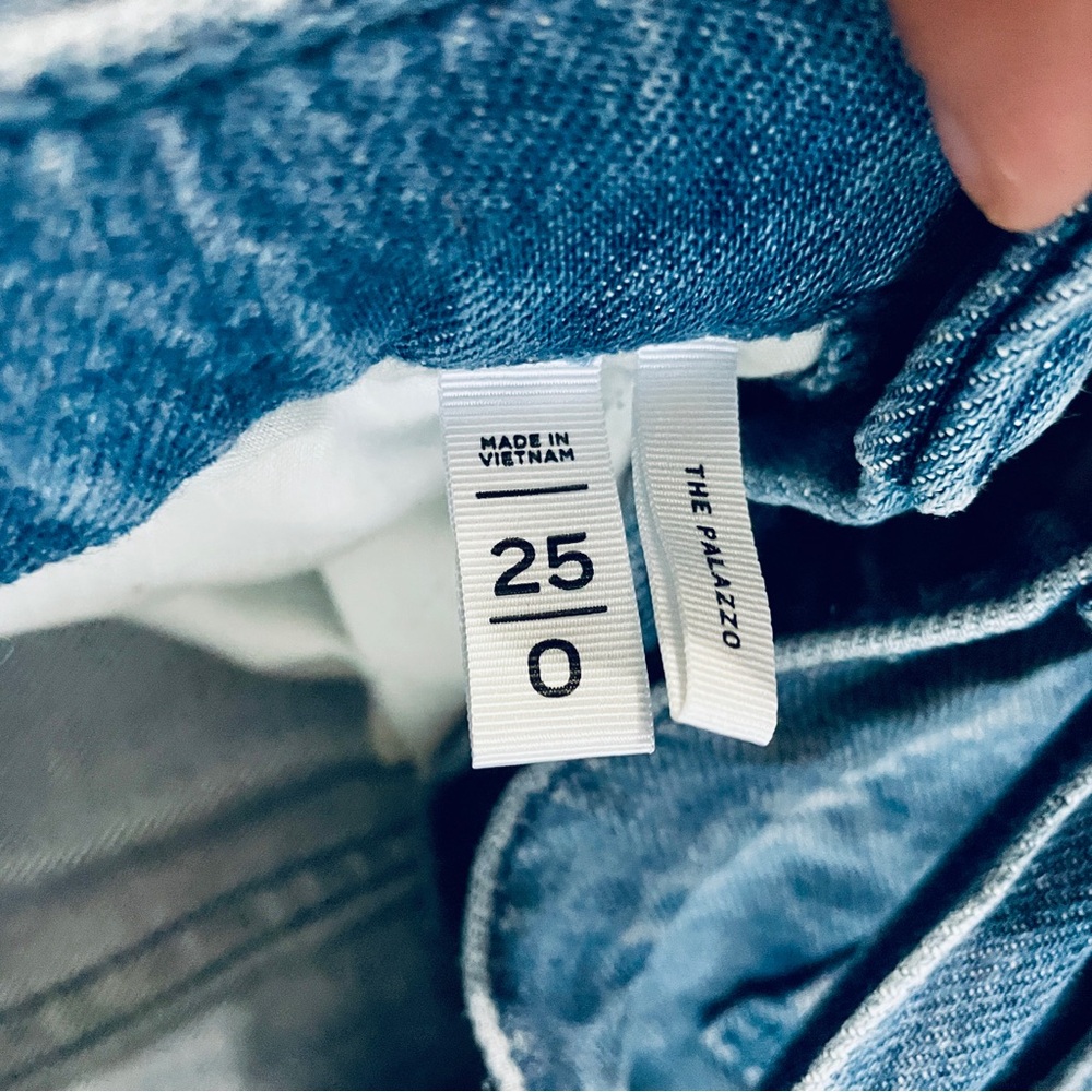 LOFT High Rise Belted Palazzo Jeans 25 0 Medium Wash Denim - Picture 2 of 11